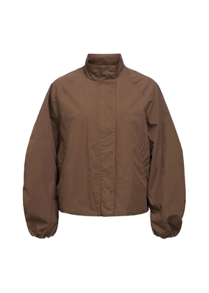 Berta funnel neck jakke Seal Brown Object 